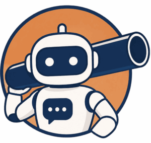 Робот-помощник чат-бота MAX с трубой